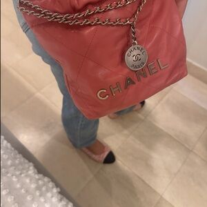 Chanel Coral Quilted Shoulder Bag
